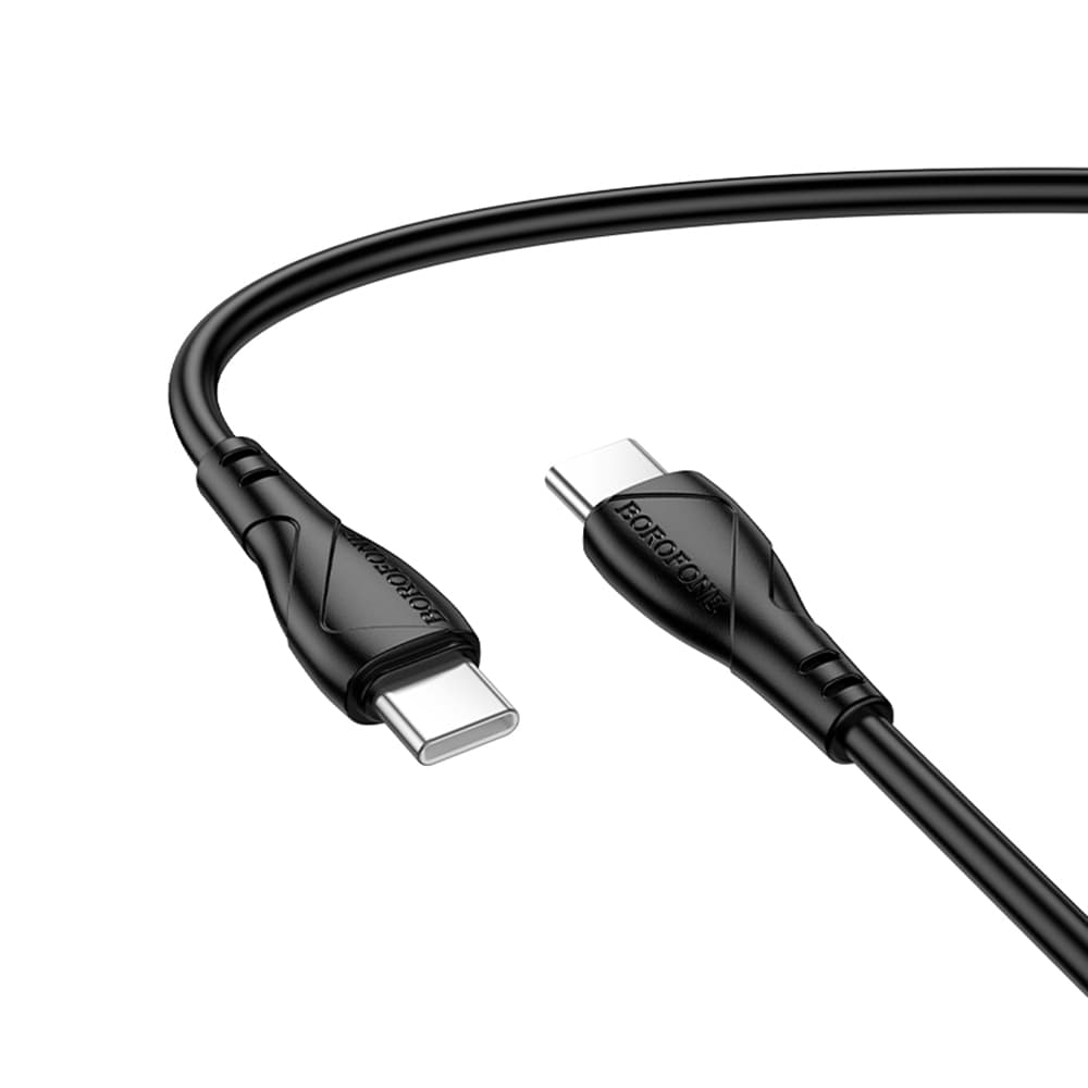 Borofone datový kabel Energy Series BX121 Type-C na Type-C PVC 3A PD 60W 1m černý - náhled 1