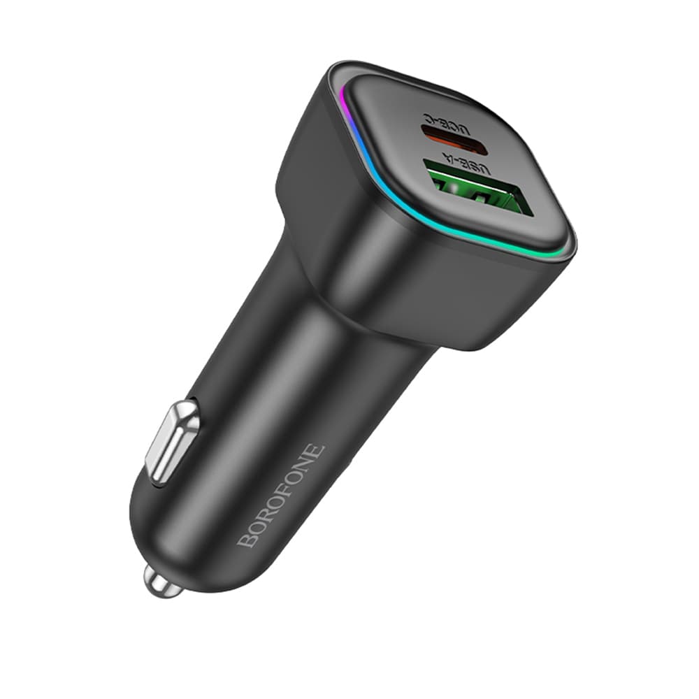 Borofone autonabíječka Trophie BZ28A 1x USB 1x Type-C 30W LED černá - náhled 1