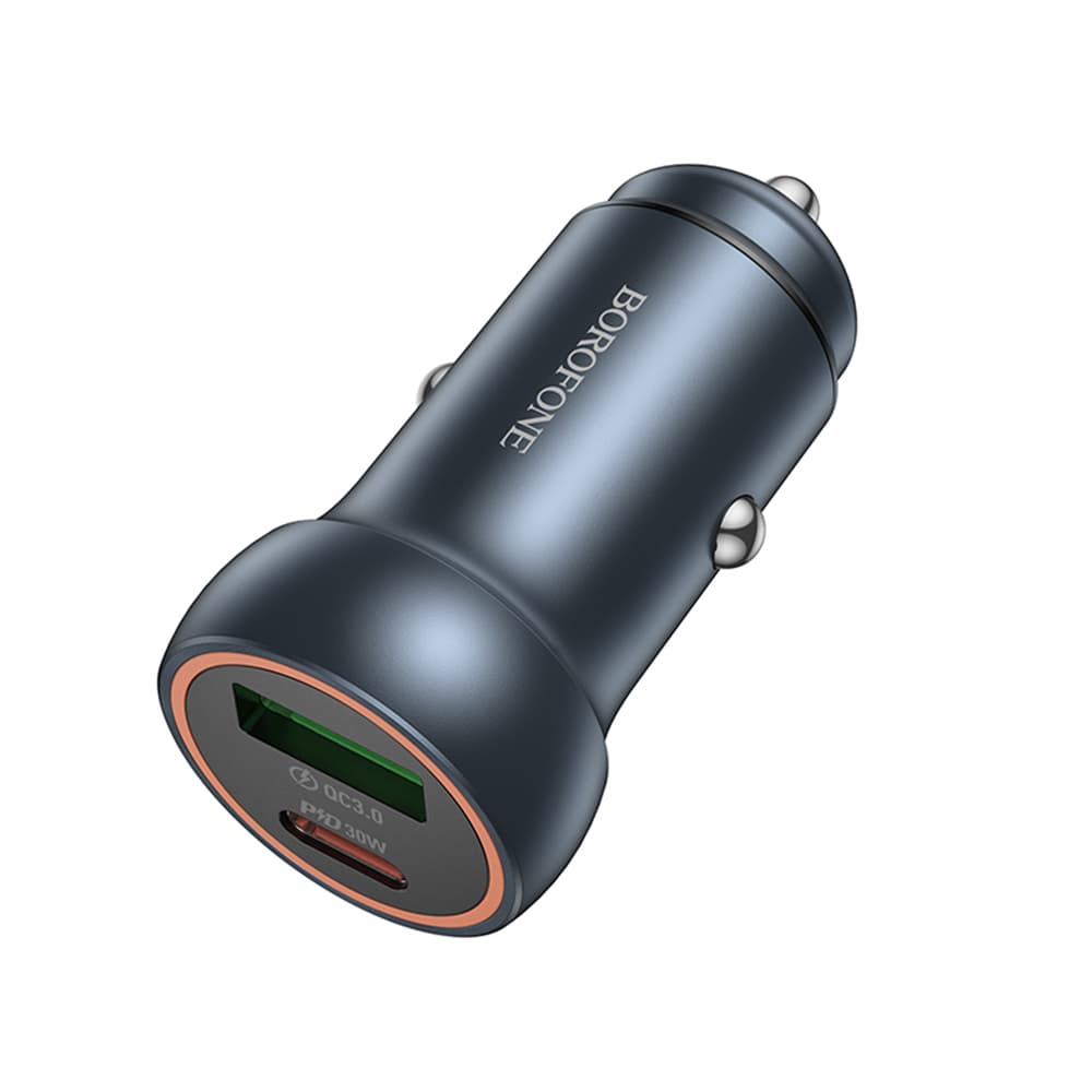 Borofone mini car charger fresh (BZ32A) rychlé nabíjení dva porty 30W - náhled 1