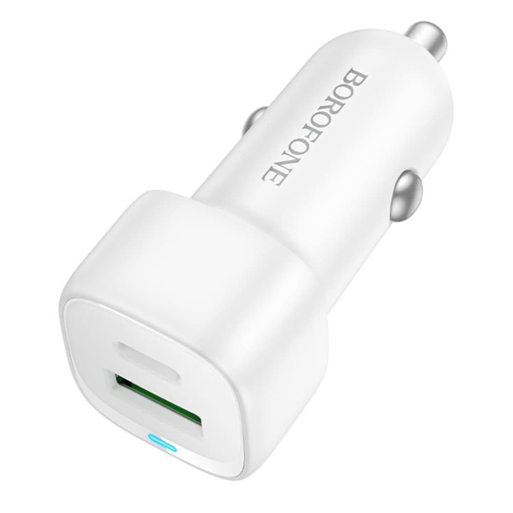 Borofone autonabíječka Cloud BZ34B Type-C USB PD20W QC3.0 38W ABS bílá - náhled 1
