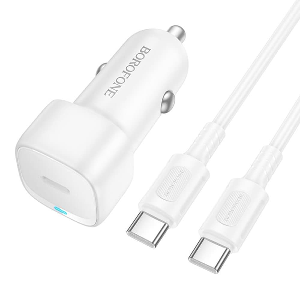 Borofone autonabíječka Cloud BZ34A s kabelem Type-C PD20W bílá - náhled 1