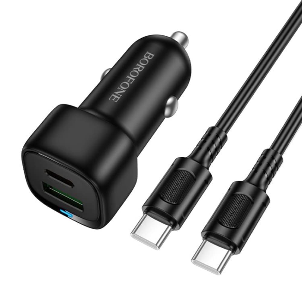 Borofone autonabíječka Cloud BZ34B Type-C USB-A PD20W QC3.0 38W černá - náhled 1