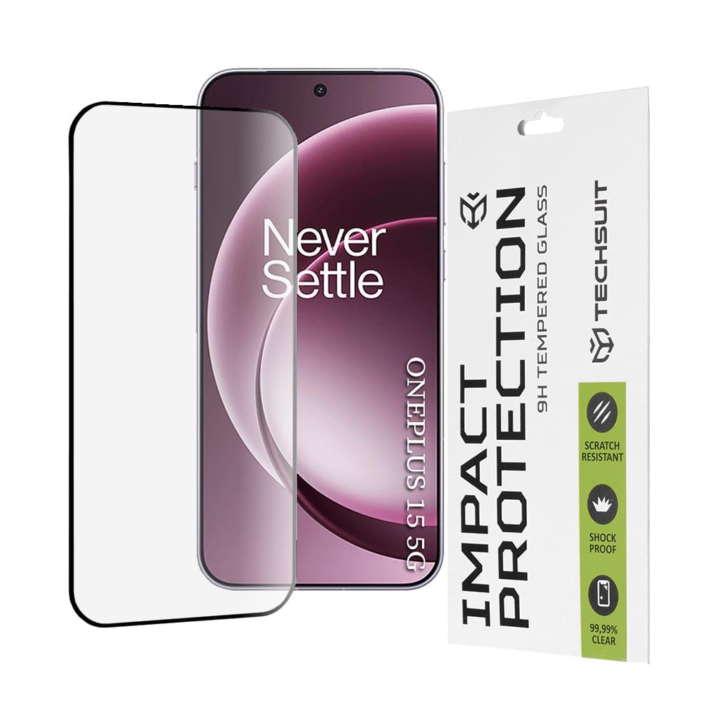 Techsuit 111D celoplošné celolepicí sklo pro OnePlus 15 černé - náhled 1