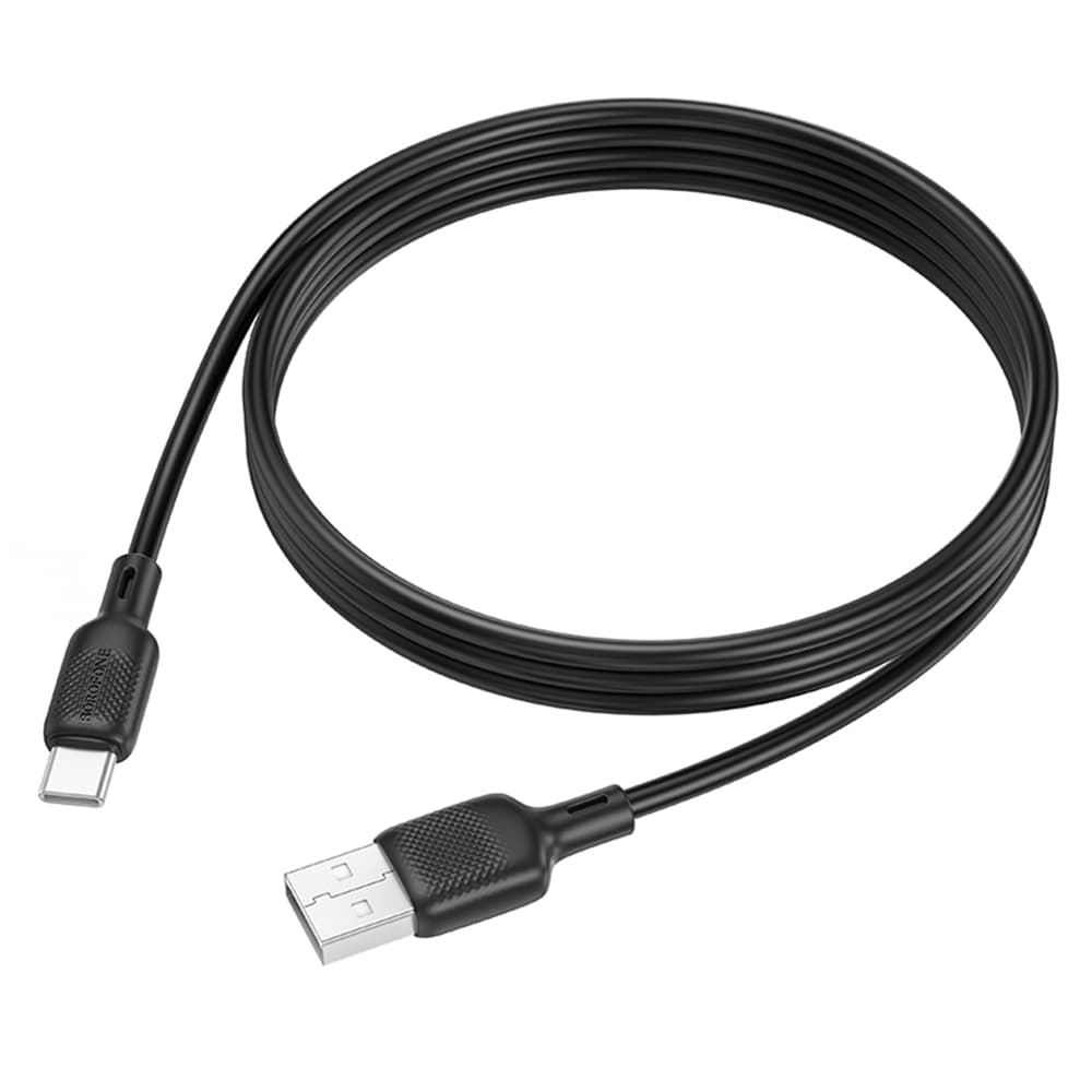 Borofone datový kabel Lenny Series BX113 USB to Type-C silikonový 3A 1m černý - náhled 1