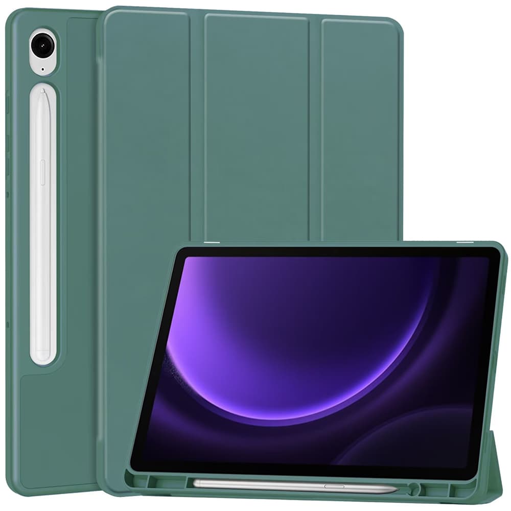 Techsuit Flex Trifold s držákem Samsung Galaxy Tab A11 Plus A9 Plus zelený