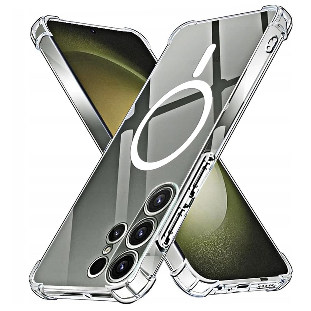 Techsuit Shockproof Clear Silicone MagSafe Samsung Galaxy S23 Ultra čirý - náhled 1
