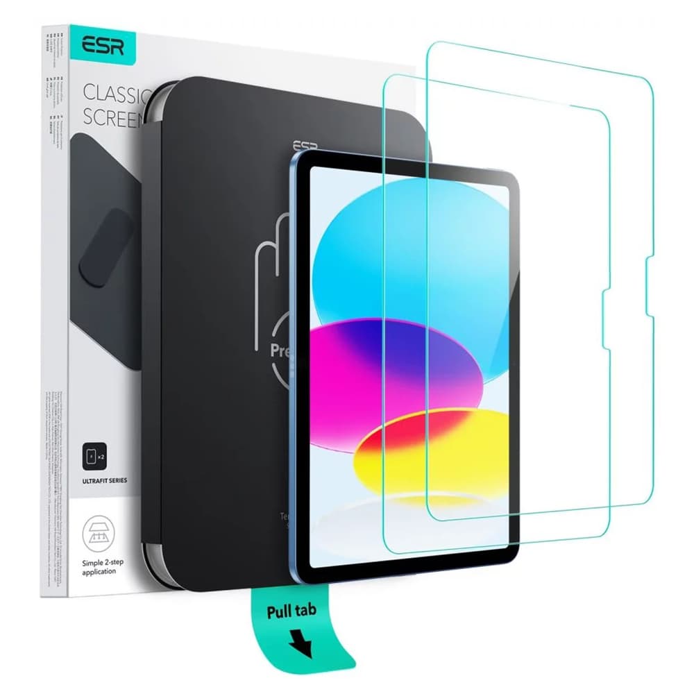 ESR UltraFit Tray ochranné sklo (2 ks) pro iPad 10 (2022) 10.9 11 (2025) čiré - náhled 1