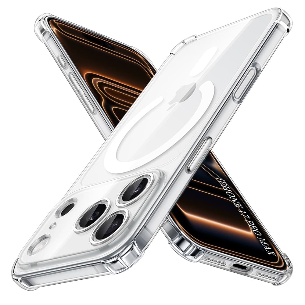 Techsuit Shockproof Clear Silicone MagSafe iPhone 17 Pro Max čirý - náhled 1