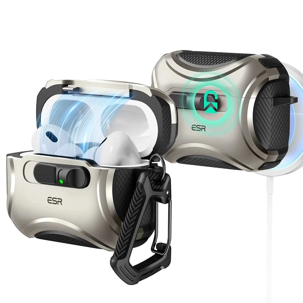 ESR Cyber FlickLock HaloLock pro Apple AirPods Pro 3 Titanium - náhled 1