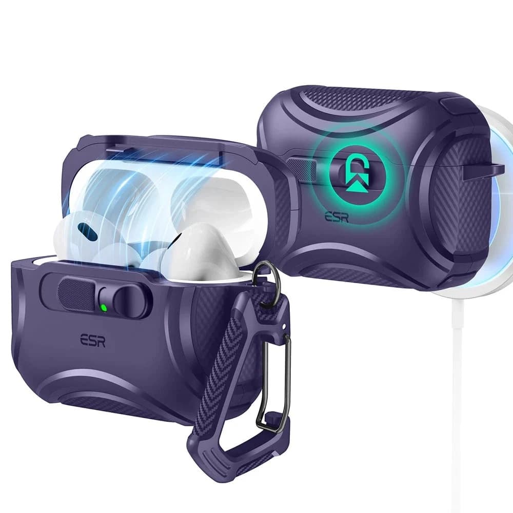ESR Cyber FlickLock HaloLock pro Apple AirPods Pro 3 fialové - náhled 1