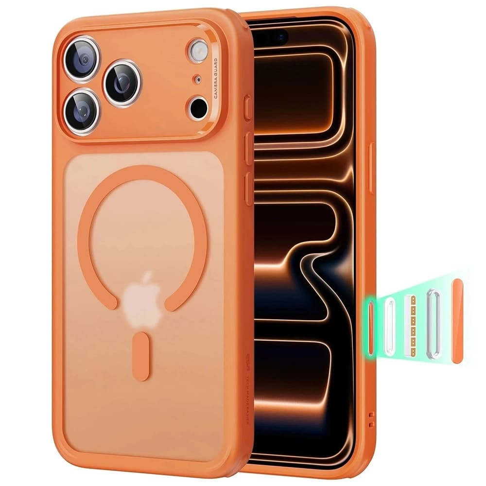 ESR Classic Hybrid HaloLock pro iPhone 17 Pro matná oranžová - náhled 1