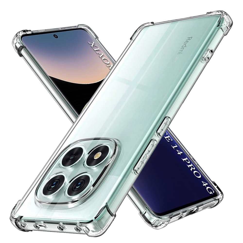 Techsuit Shockproof Clear Silicone pro Xiaomi Redmi Note 14 Pro 4G - náhled 1