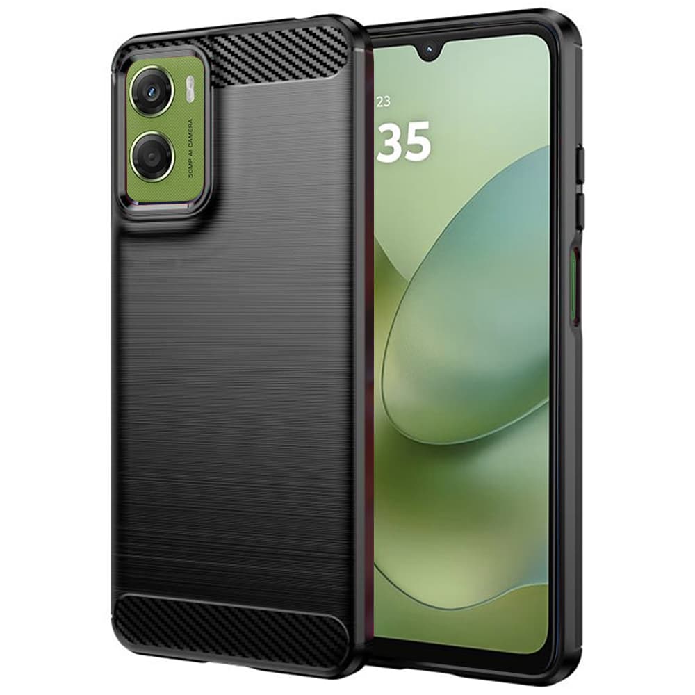 Techsuit Carbon Silicone pouzdro pro Motorola Moto G06 Power černé - náhled 1
