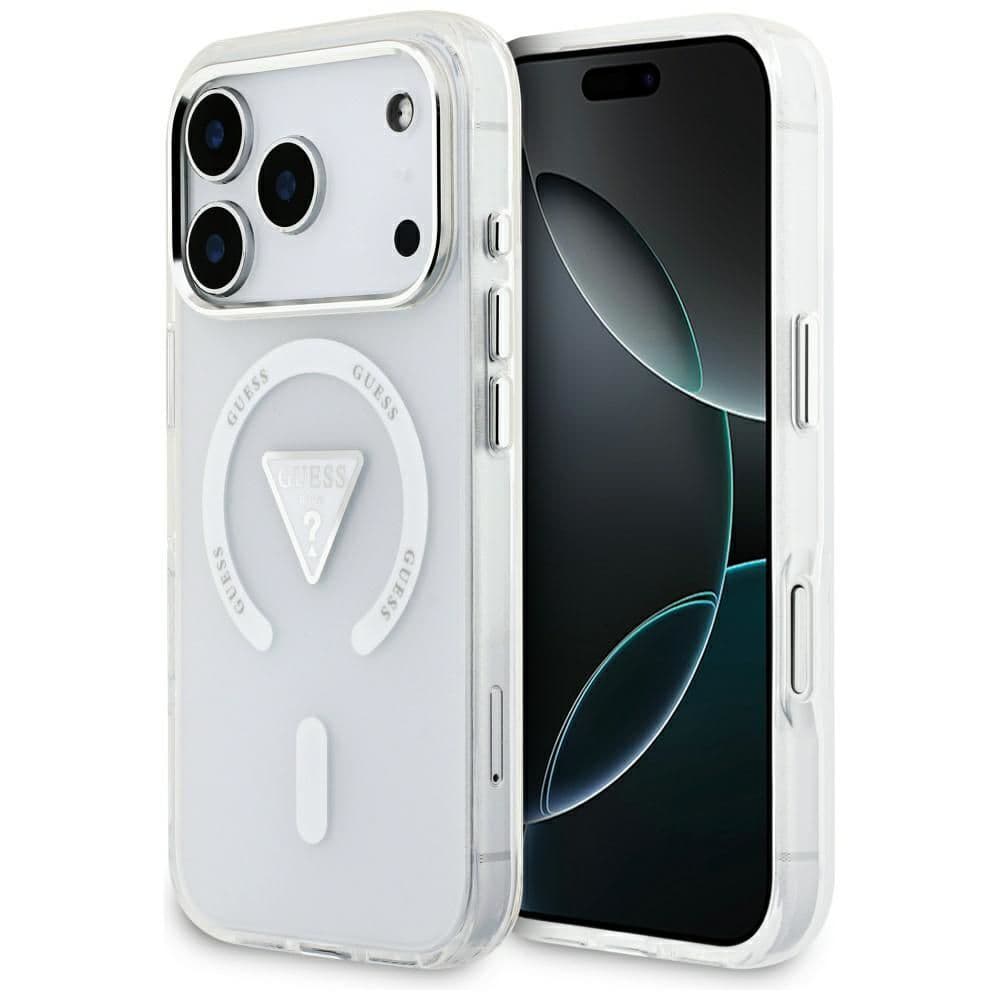 Guess IML Gradient Triangle Logo MagSafe iPhone 17 Pro čirý - náhled 1