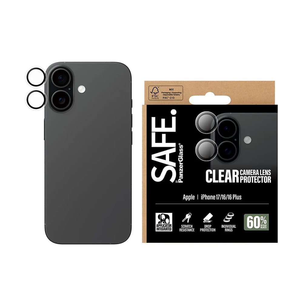 PanzerGlass SAFE. ochrana objektivu fotoaparátu pro iPhone 17/16/16 Plus clear - náhled 1