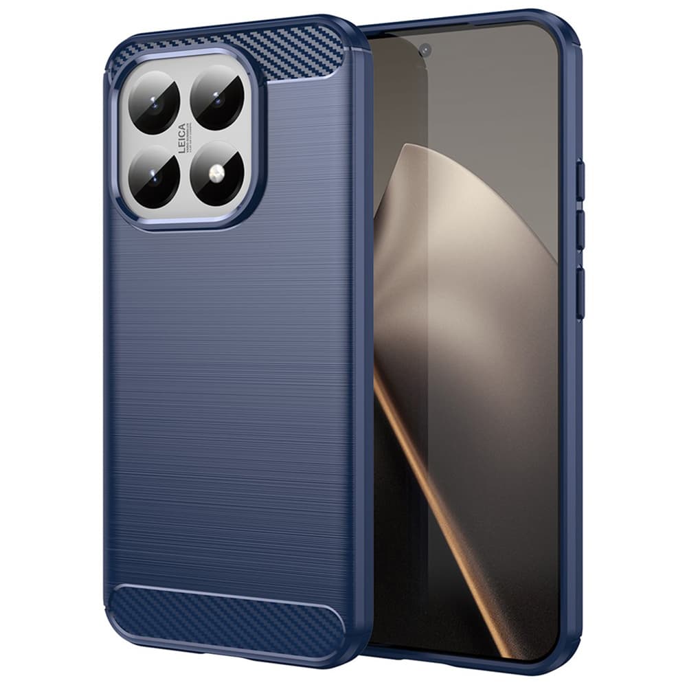 Techsuit Carbon Silicone kryt pro Xiaomi 15T modrý - náhled 1