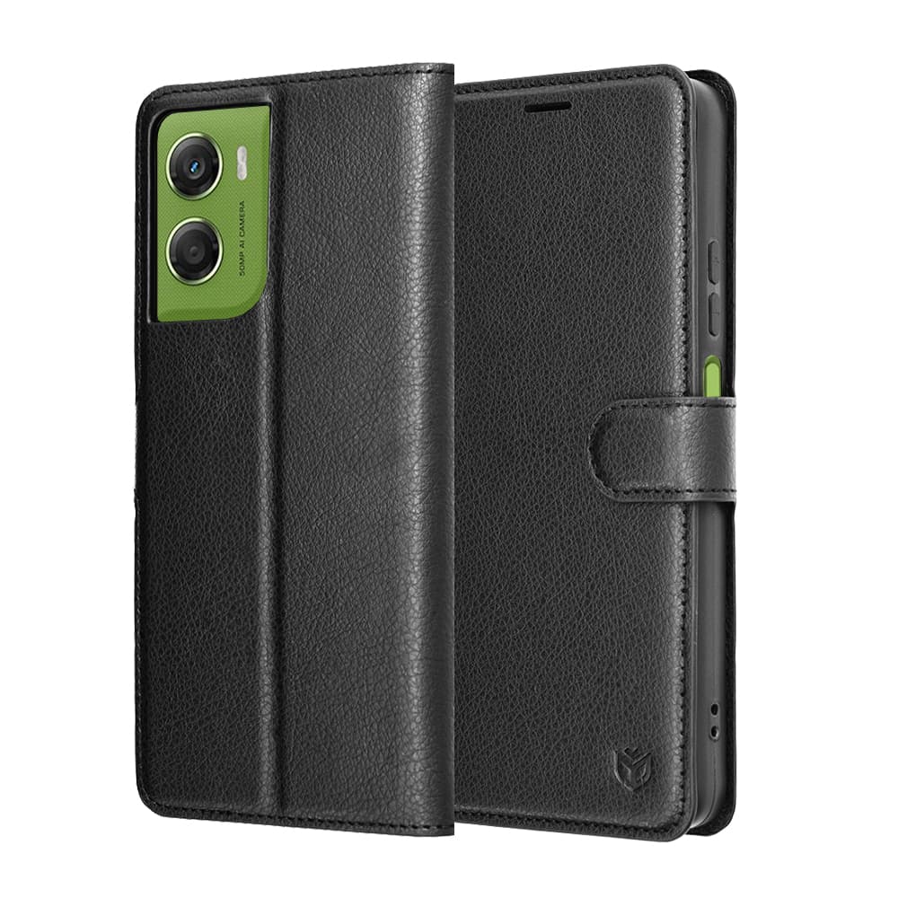 Techsuit kožené pouzdro Folio Motorola Moto G06 černé - náhled 1