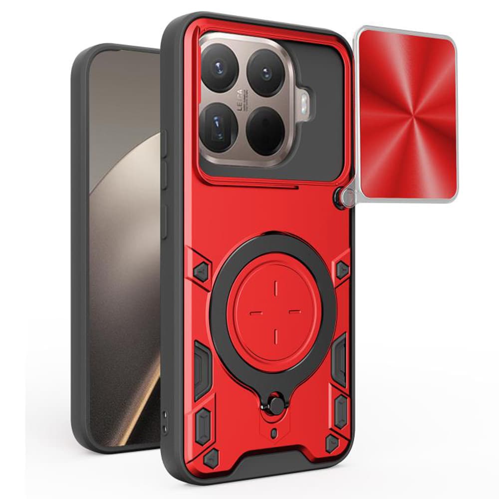 Techsuit CamGuard Pro kryt pro Xiaomi 15T Pro červený - náhled 1
