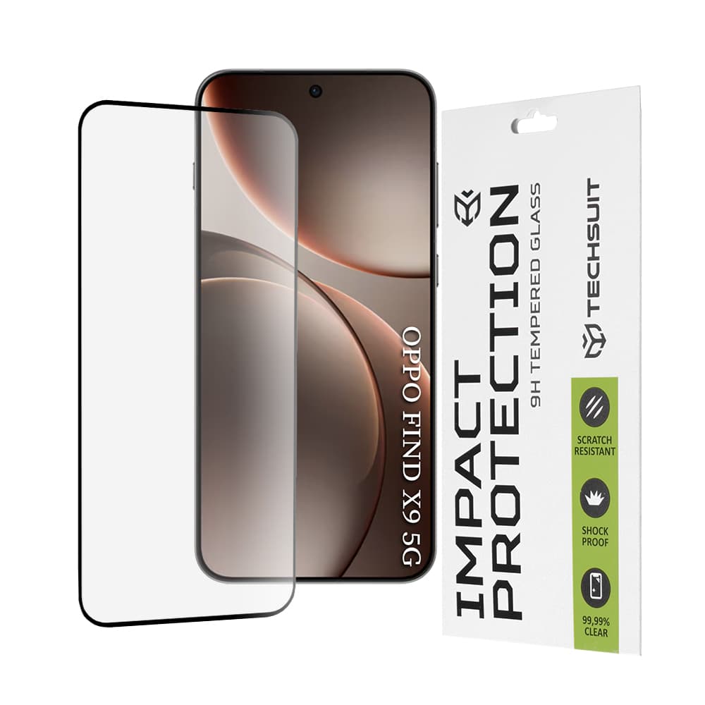 Techsuit 111D full cover full glue sklo pro Oppo Find X9 černé - náhled 1