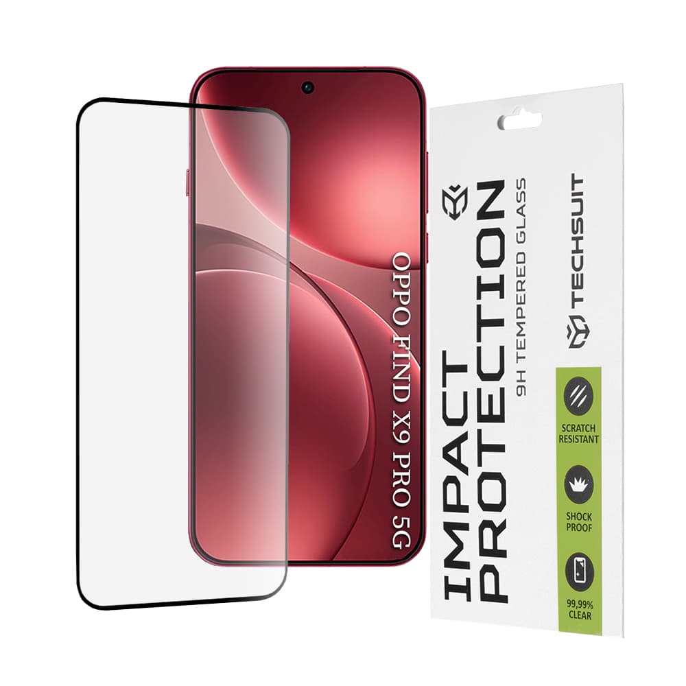 Techsuit 111D full cover full glue sklo pro Oppo Find X9 Pro černé - náhled 1