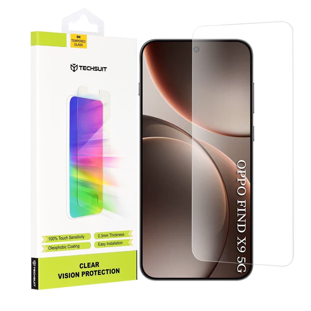 Techsuit Clear Vision Glass pro Oppo Find X9 transparentní - náhled 1