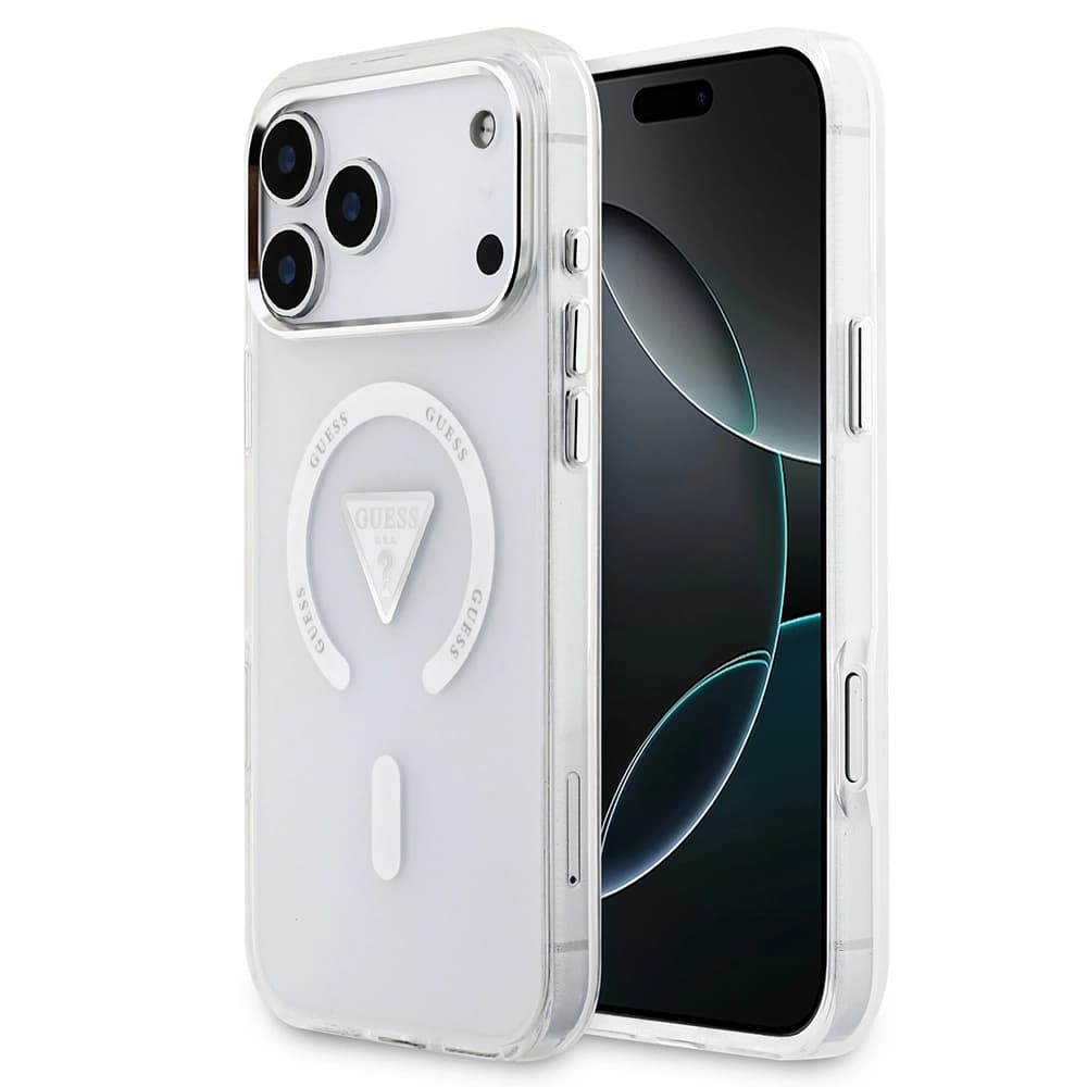 Guess IML Gradient Triangle Logo MagSafe iPhone 17 Pro Max čirý - náhled 1