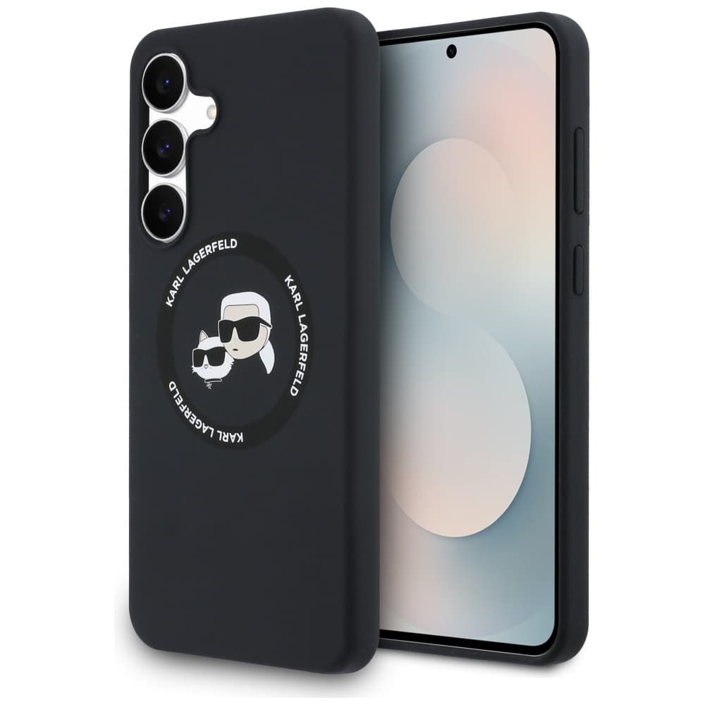 Karl Lagerfeld silikonové KC Heads MagSafe pro Samsung Galaxy S25 FE černé - náhled 1