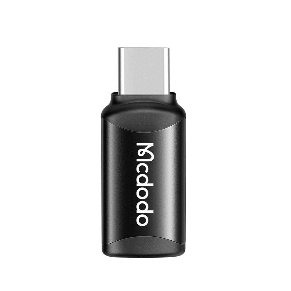 Mcdodo - OTG adaptér (OT-7700) - Lightning na Type-C, hliníková slitina, nabíjení a synchronizace dat, 3A - černá - náhled 1