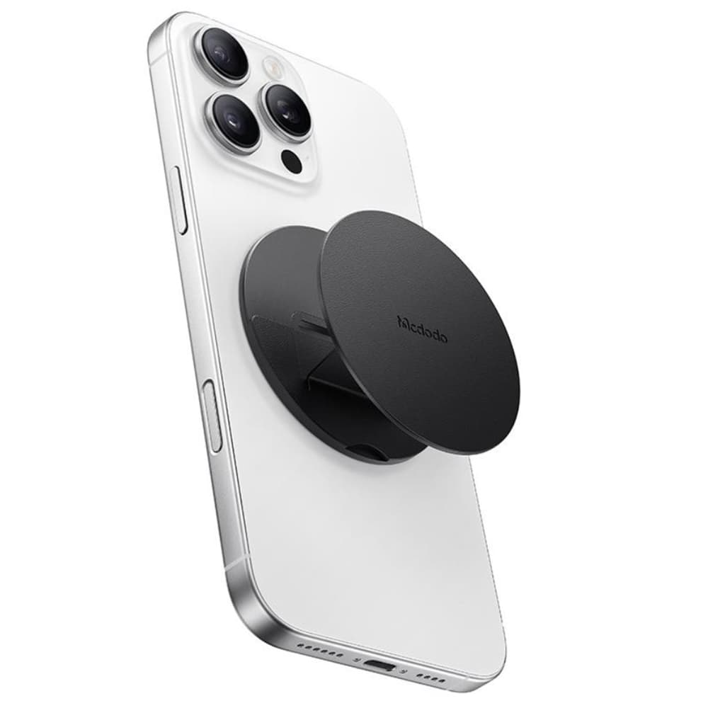Mcdodo - skládací magnetický stojánek na telefon (MR-7910) - s víceúhlovou podporou, kožený - černý - náhled 1
