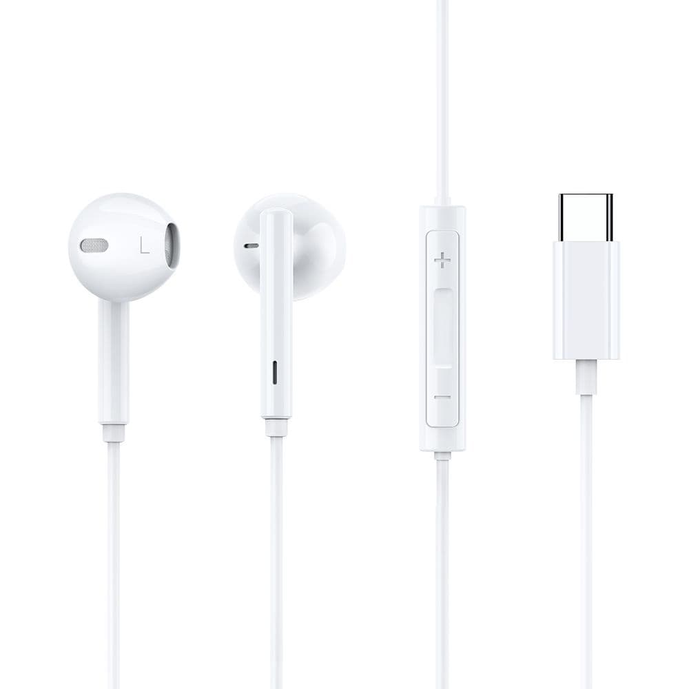 Mcdodo – kabelová sluchátka (HP-7500) – s ovládáním hlasitosti, Type-C, čip DAC, Hi-Res Audio, 1,2m – bílá - náhled 1