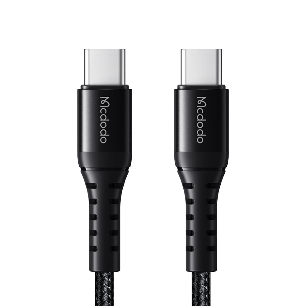 Mcdodo – datový kabel (CA-5641) – USB-C na USB-C, nylonové opletení, hliníková slitina, PD60W, 1m – černý - náhled 1