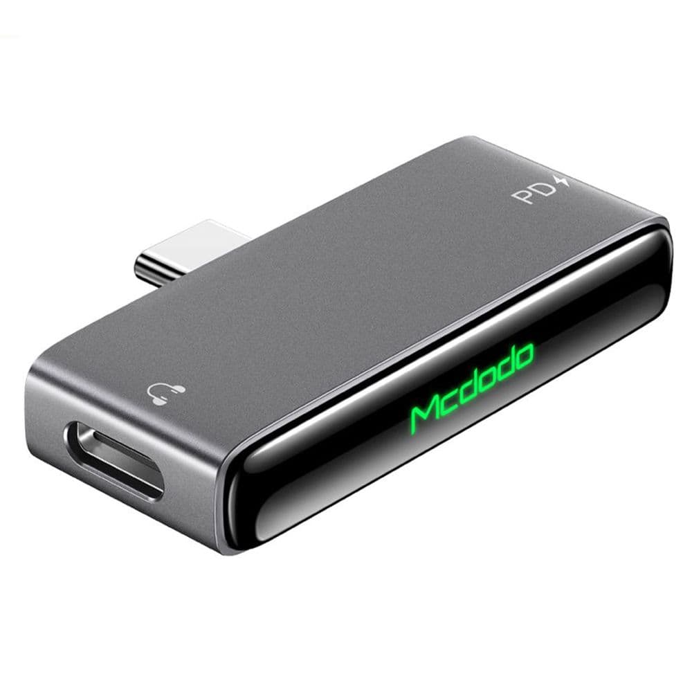 Mcdodo – audio adaptér (CA-7670) – USB-C na 2x USB-C, rychlé nabíjení PD60W, Hi-Res, DAC čip, podpora funkce volání – černý - náhled 1