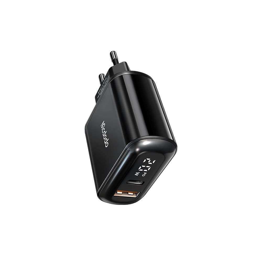 Mcdodo - nástěnná nabíječka Chocolate Series (CH-7170) - USB-C/A, 20W, digitální displej, PD + QC - černá - náhled 1