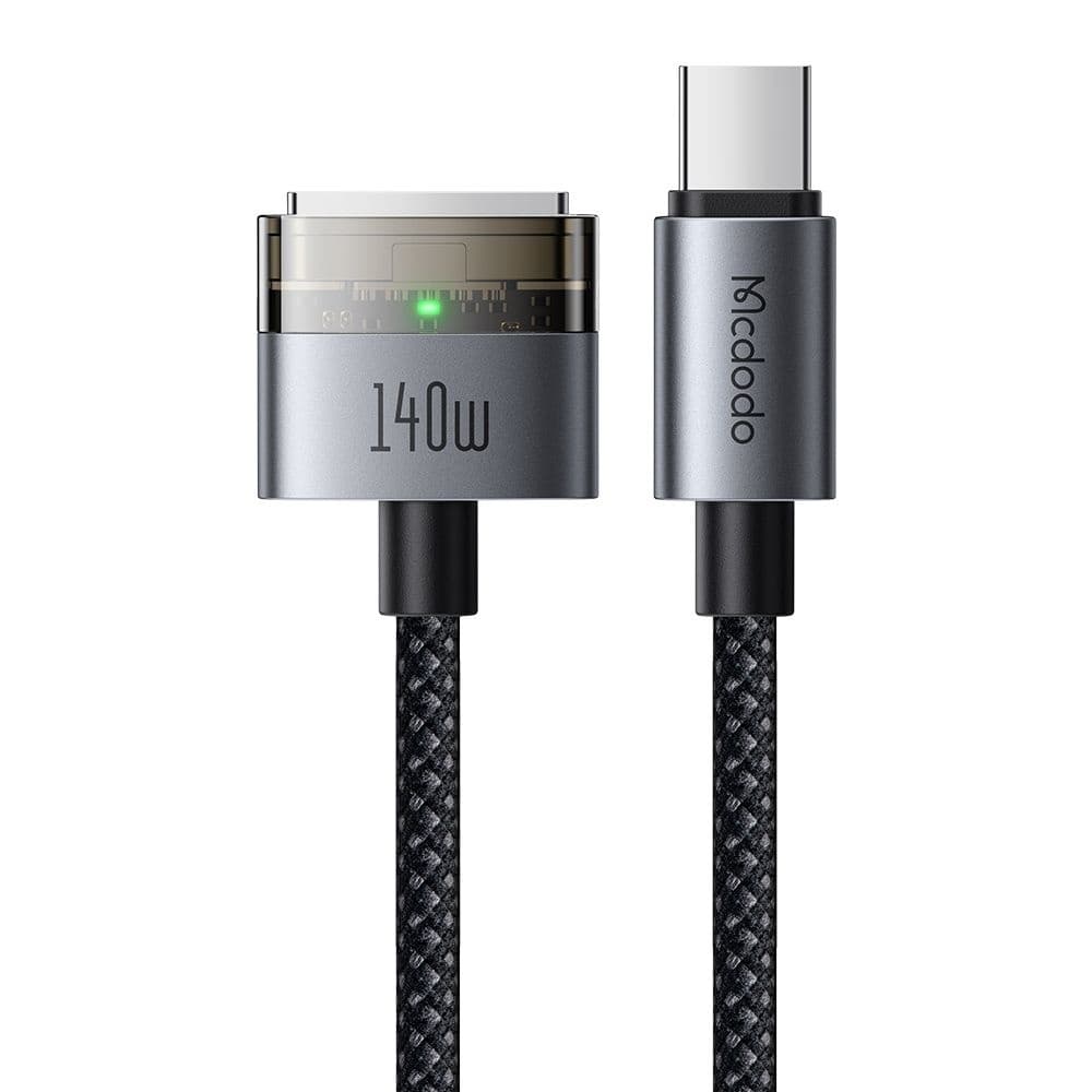 Mcdodo - magnetický kabel (CA-2070) - USB-C na MagSafe 3, 140W, LED indikátor, 2m - černý - náhled 1