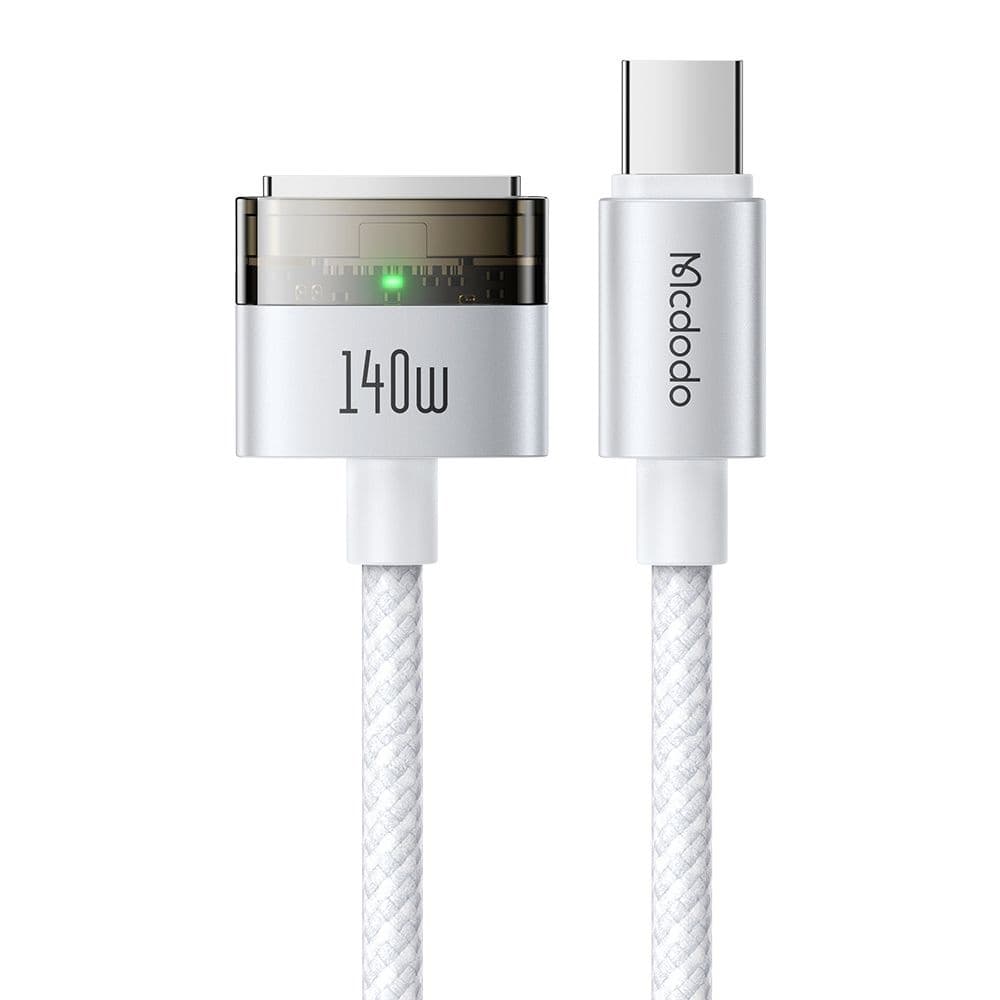 Mcdodo - magnetický kabel (CA-2071) - USB-C na MagSafe 3, 140W, LED indikátor, 2m - bílý - náhled 1