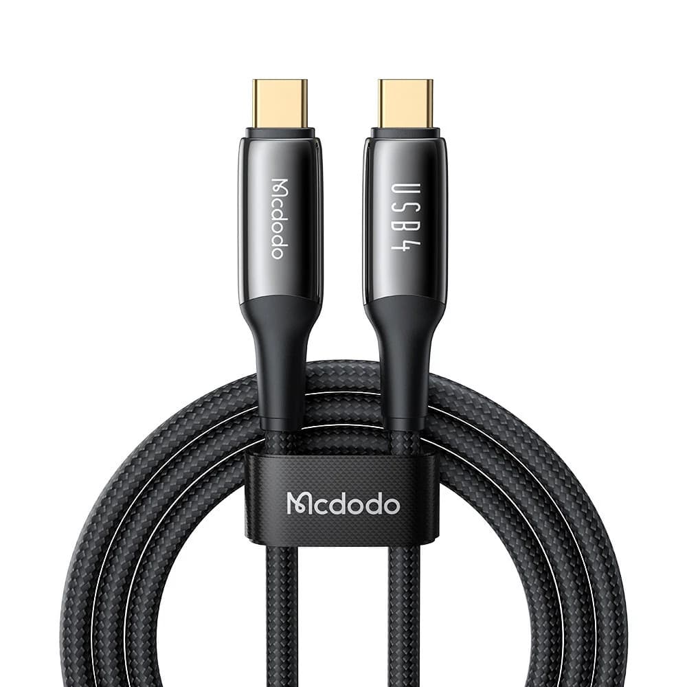 Mcdodo – datový kabel (CA-2990) – Type-C na Type-C, 240W, Thunderbolt 3, 40Gb/s, 8K Ultra HD, 1,2m – černý - náhled 1