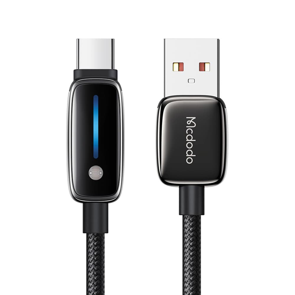 Mcdodo – datový kabel (CA-0020) – s automatickou úpravou jasu, USB-A na USB-C, 6A, 1,2m – černý - náhled 1