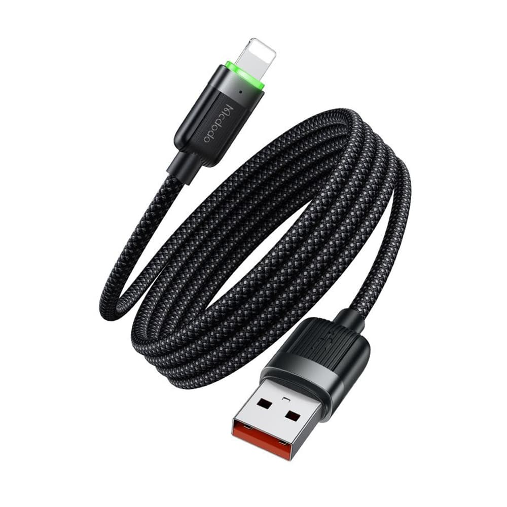 Mcdodo – datový kabel řady Self-Winding (CA-6000) – USB-A na Lightning, 3A, 1,2m – černý - náhled 1