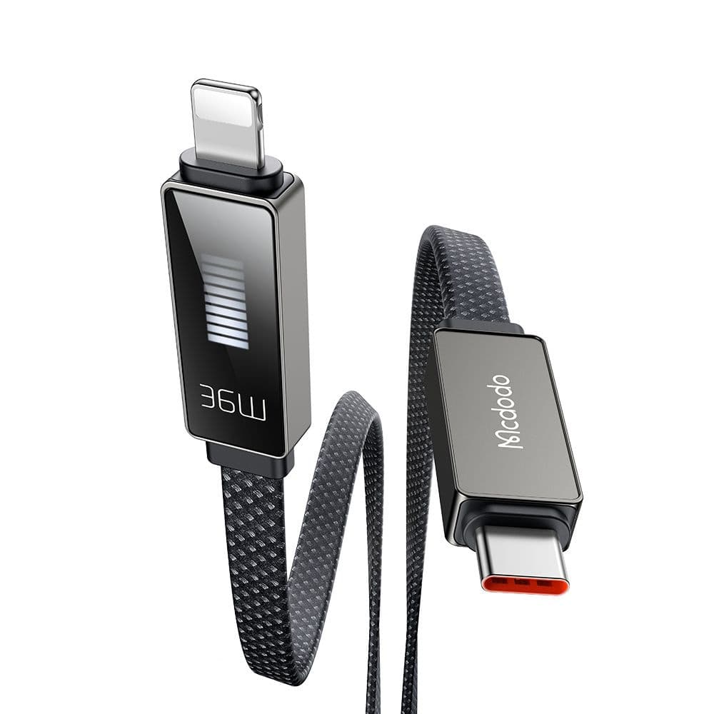 Mcdodo – datový kabel řady Rythm (CA-4960) – Type-C na Lightning, 36W, LED displej, rychlé nabíjení, 1,2m – černý - náhled 1