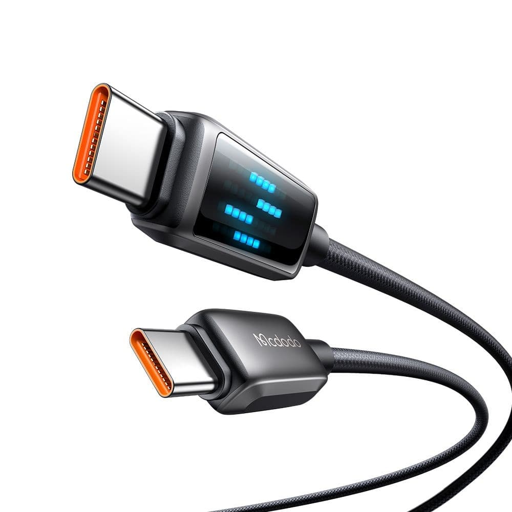 Mcdodo – datový kabel (CA-4250) – USB-C na USB-C, 100W, LED displej, rychlé nabíjení PD, 1,2m – černý - náhled 1