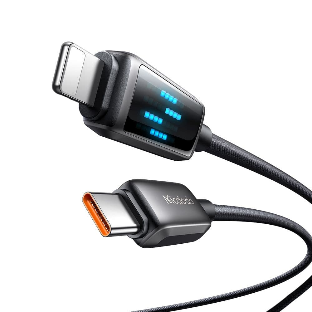 Mcdodo – datový kabel (CA-2630) – USB-C na Lightning, 36W, LED displej, rychlé nabíjení PD, 1,2m – černý - náhled 1