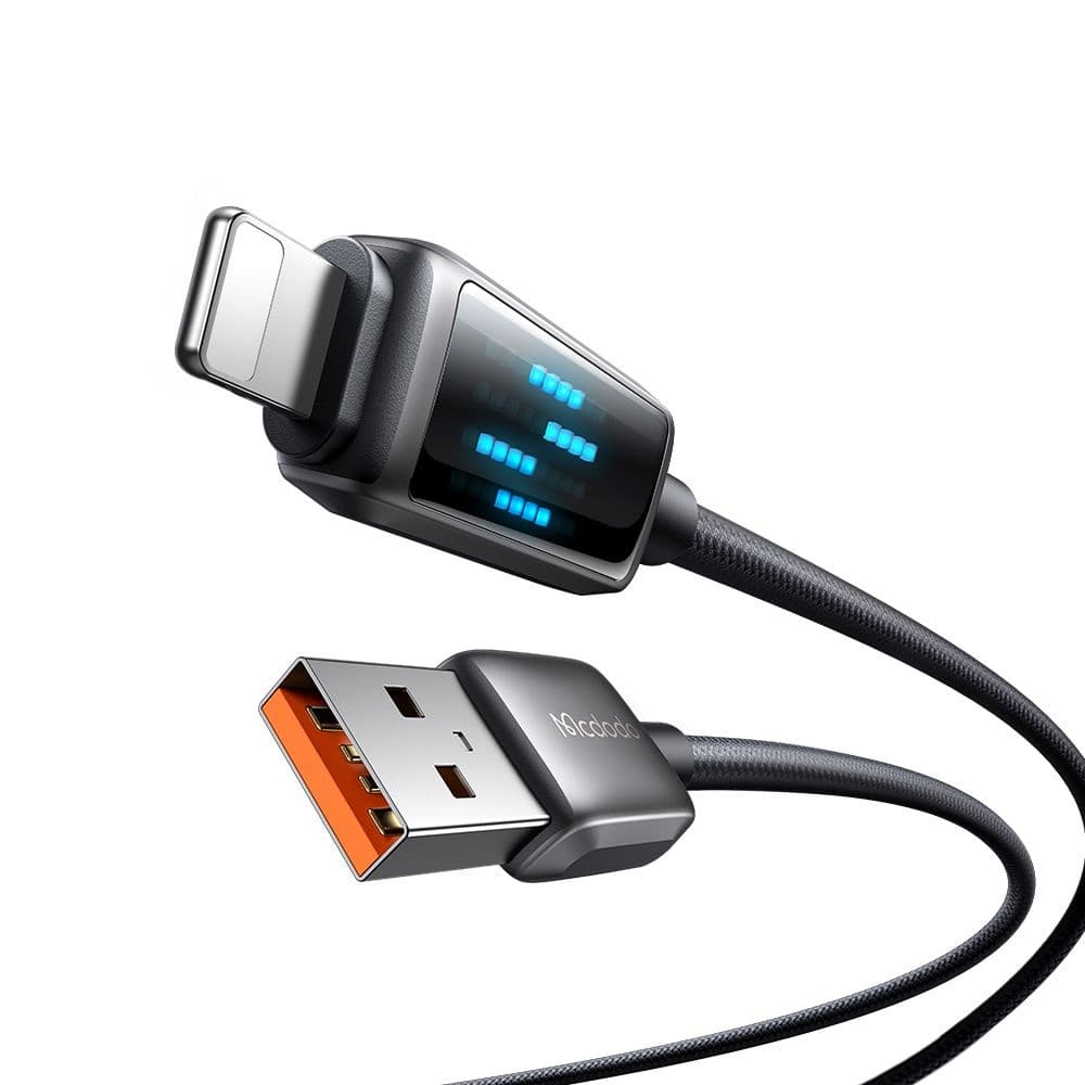 Mcdodo – datový kabel (CA-5250) – USB-A na Lightning, LED displej, 1,2m – černý - náhled 1