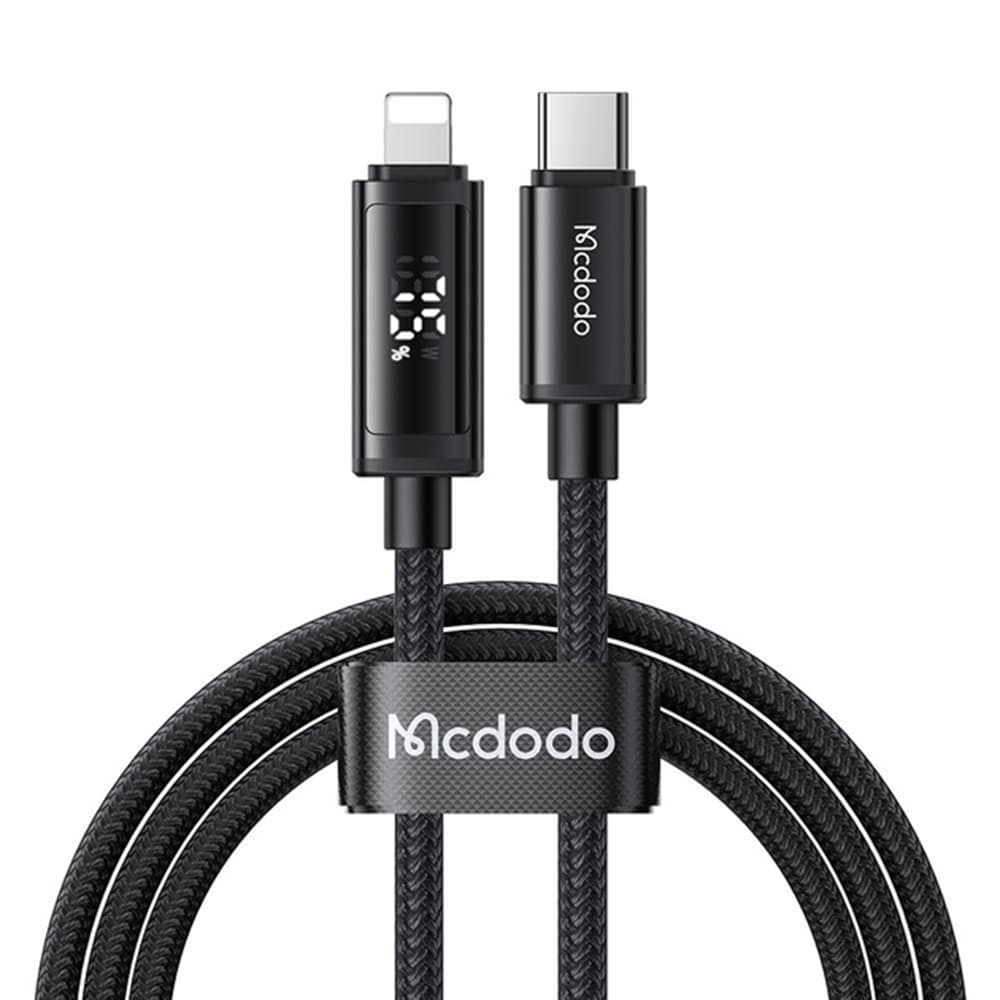 Mcdodo – datový kabel (CA-7990) – USB-C na Lightning, duální LED displej, 36W, rychlé nabíjení, 1,2m – černý - náhled 1
