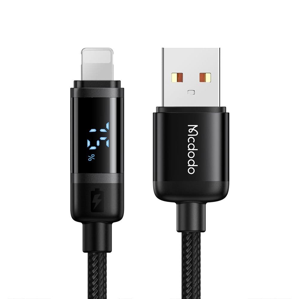 Mcdodo – datový kabel řady BAT (CA-5000) – USB-A na Lightning, digitální displej, 1,2 m – černý - náhled 1