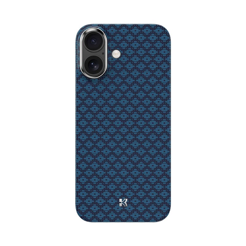 Benks magnetické Armor Air Armor Grid kevlarové pouzdro s kovovým rámem 600D (0067) pro iPhone 17 modré - náhled 1
