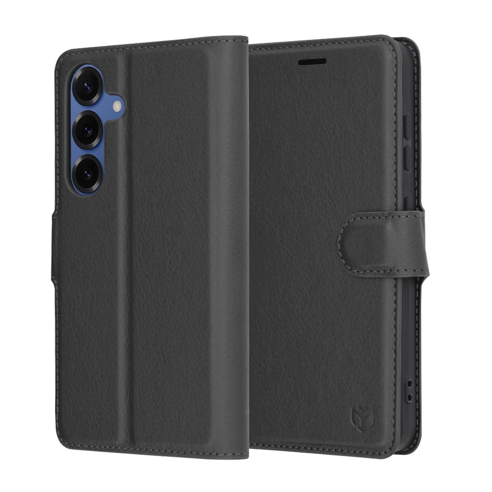 Techsuit – kožené pouzdro – Samsung Galaxy S25 – černé - náhled 1