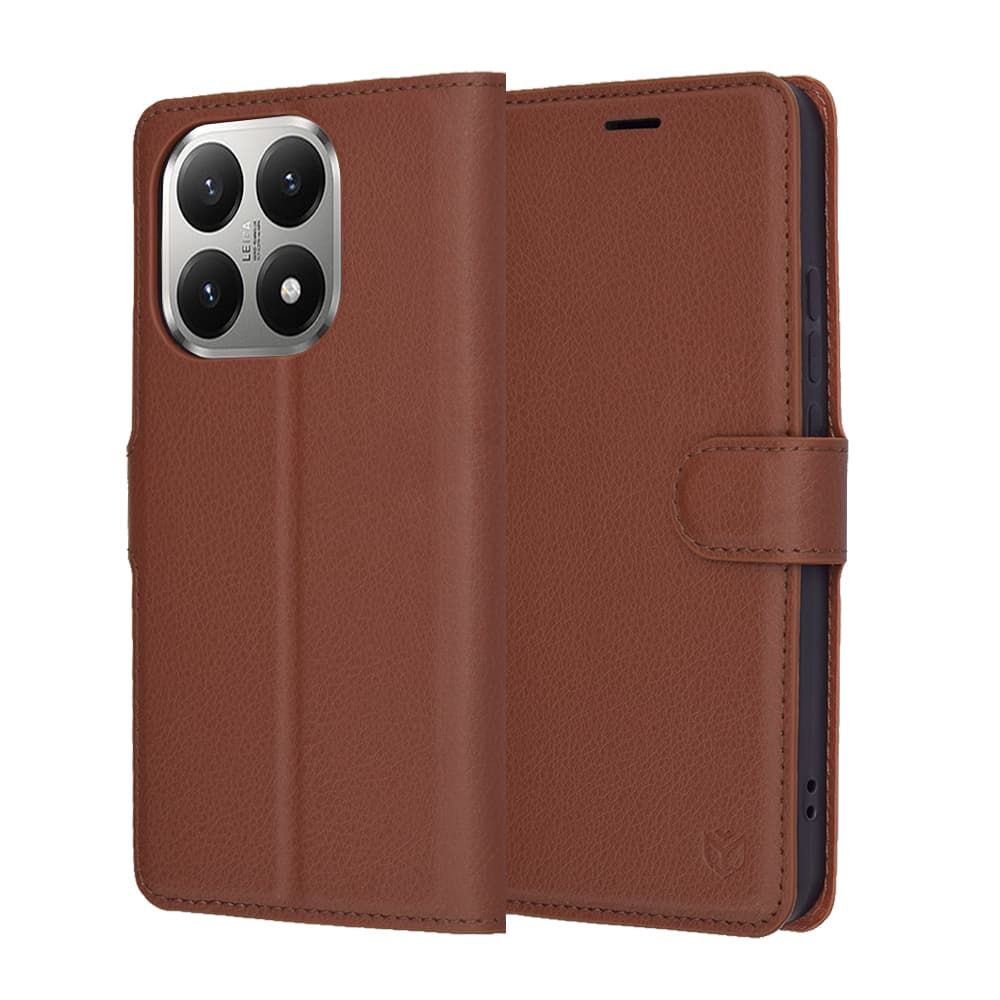 Techsuit – kožené pouzdro – Xiaomi 15T – hnědé - náhled 1