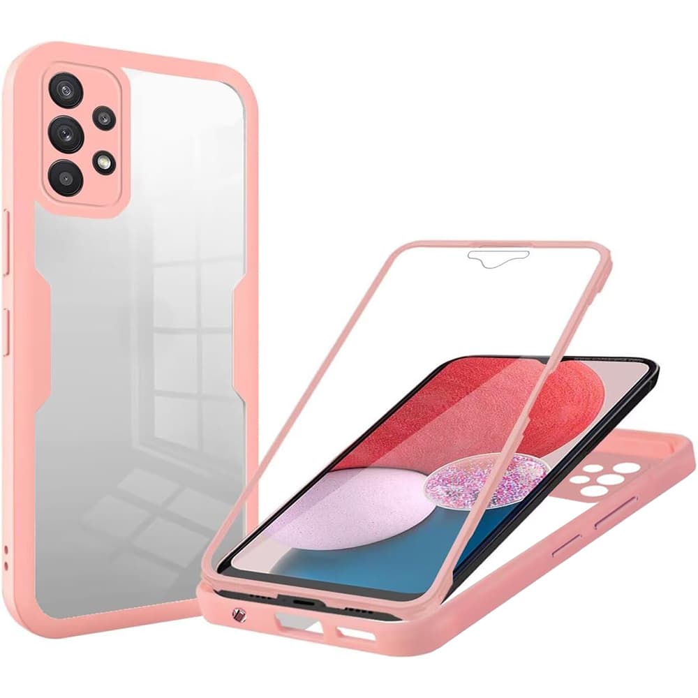 Techsuit - ColorVerse 360 Series + ochrana obrazovky - Samsung Galaxy A13 4G - růžová - náhled 1