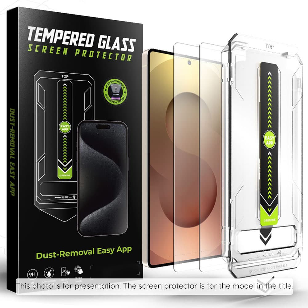 Techsuit - [kompatibilní s odemykáním otiskem prstu] TitanGlass CrystalHD (2 balení) - Samsung Galaxy S25 FE - čirý