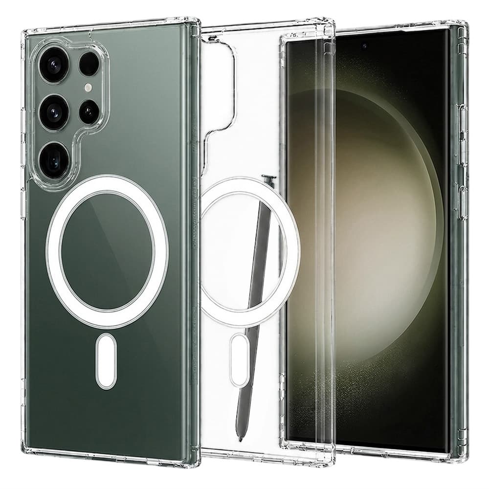 Techsuit – MagSafe Pro – Samsung Galaxy S23 Ultra – transparentní - náhled 1